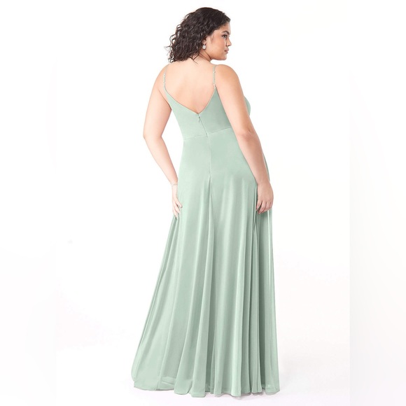 Azazie Evalin Bridesmaid Dress in color dusty sage - Picture 3 of 8